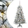 vidaXL Kunstig sammensatt juletre med 150 LED Hvit 150 cm PE og PVC