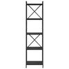 vidaXL Bokhylle Svart Eik 40 x 30 x 155 cm Konstruert tre