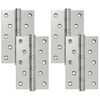 vidaXL Hingse 4 stk. 130 x 75 x 13 mm S&oslash;lv St&aring;l