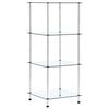 vidaXL Hylle 4 etasjer gjennomsiktig 40x40x100 cm herdet glass