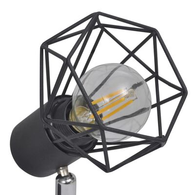 vidaXL Spotlys industrielt design med 4 LED-glødelamper