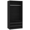 vidaXL Garderobe svart 100x50x200 cm konstruert tre