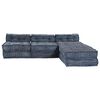 vidaXL Modulsofa Geometrisk 4 pcs Indigo 70 x 70 x 56 cm stoff