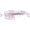 vidaXL Sengeramme med skuffer hvit 180x200 cm heltre furu