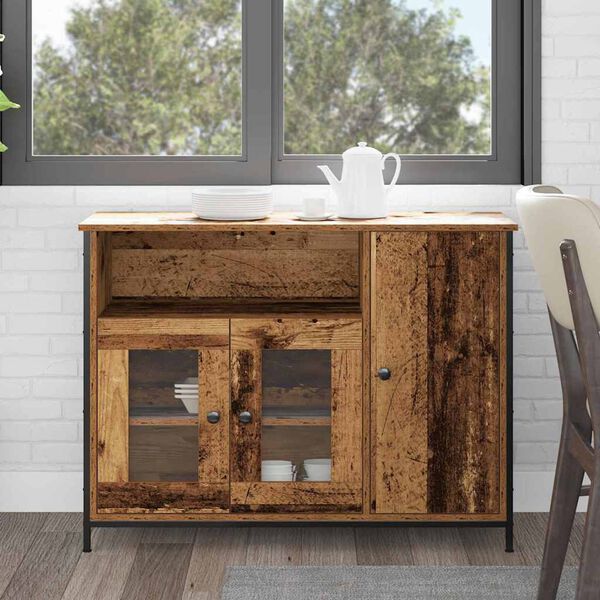 vidaXL Serviesskap Gammelt tre 100 x 35 x 75 cm Konstruert tre