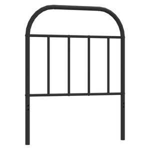 vidaXL Utskiftbar sengegavl i metall svart 75 cm