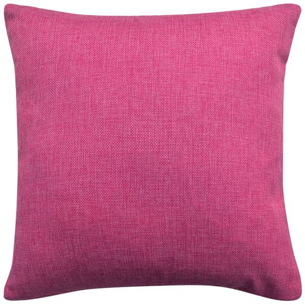 vidaXL Putetrekk 4 stk lin-aktig rosa 40x40 cm