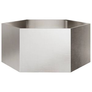 vidaXL Plantekasse sekskantet 104x90x45 cm rustfritt st&aring;l