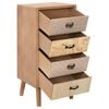 vidaXL Sideskap med 4 skuffer brun 34,5x30x74,5 cm MDF