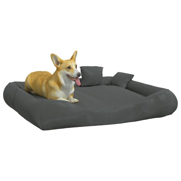 vidaXL Hundesofa med puter m&oslash;rkegr&aring; 115x100x20 cm oxford-stoff