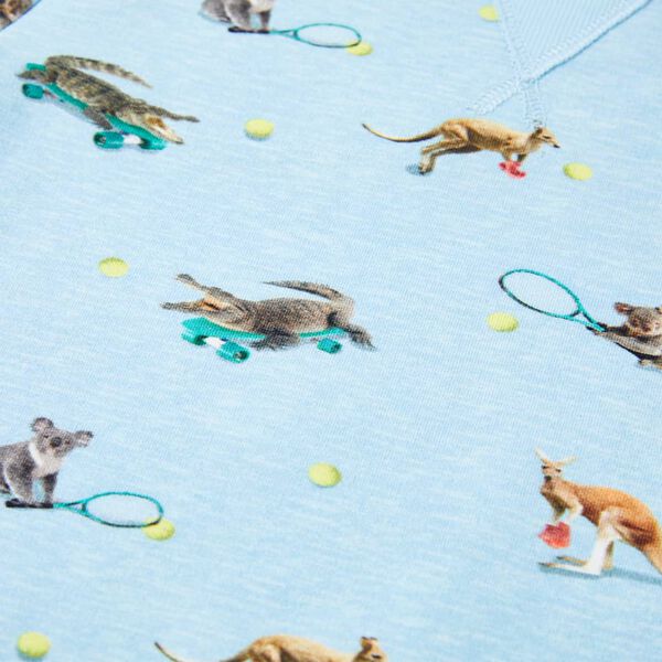 Barnegenser lyseblå melert 92