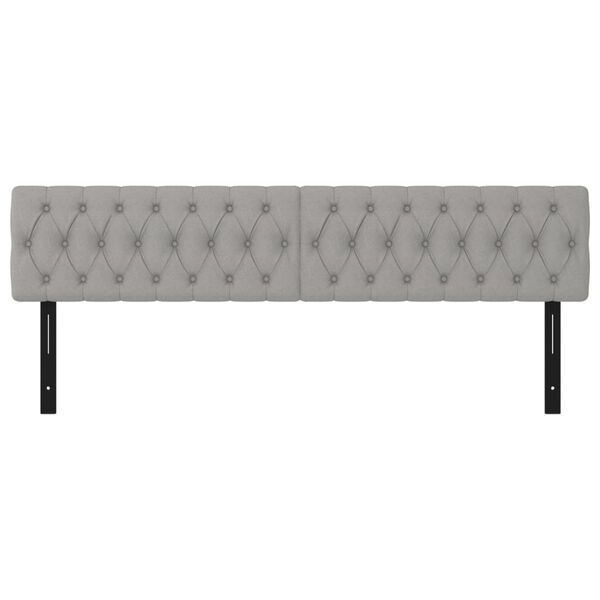 vidaXL Hodegavler 2 stk lysegr&aring; 90x7x78/88 cm stoff