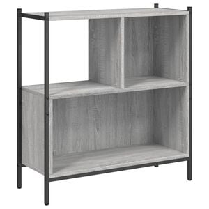 vidaXL Bokhylle gr&aring; sonoma 72x28x77,5 cm konstruert tre