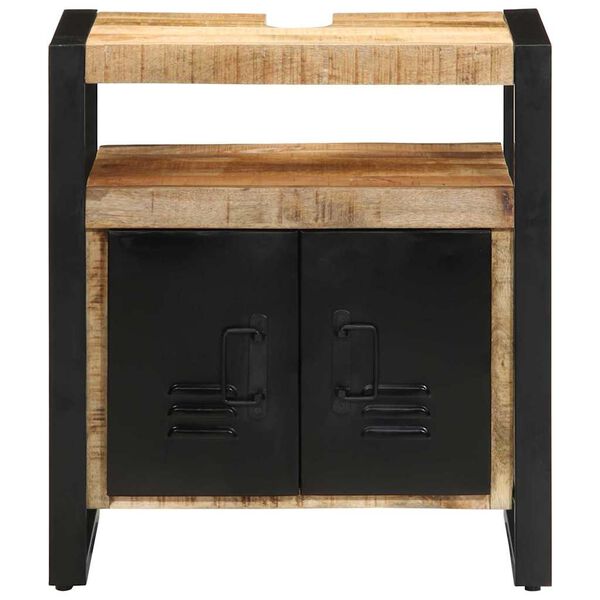 vidaXL Baderomsskap med hylle Brun 55 x 35 x 60 cm Massiv mango tre