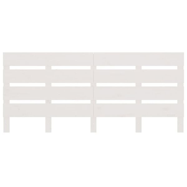 vidaXL Sengegavl hvit 200x3x80 cm heltre furu