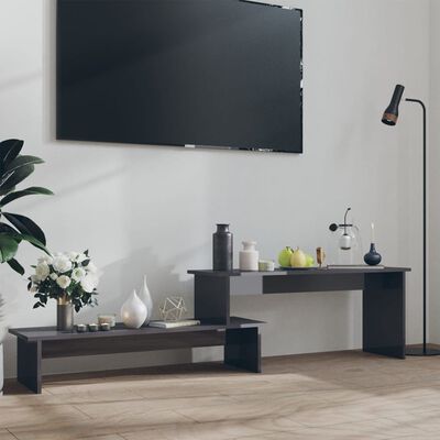 vidaXL TV-benk høyglans grå 180x30x43 cm sponplate