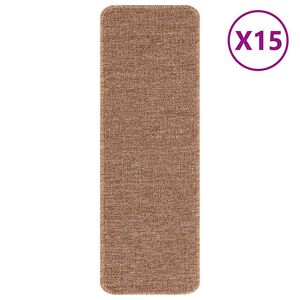 vidaXL Anti-skli Trapematter 15 stk. 60 x 25 cm Gul PP Rektangul&aelig;r