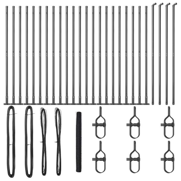 vidaXL Gjerdep&aring;le Gr&aring; 50 x 1,4 m (36 mm mesh) St&aring;l og PVC