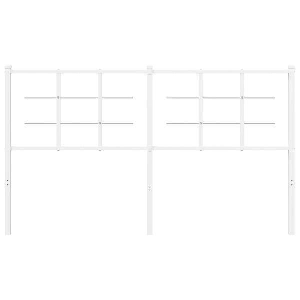 vidaXL Utskiftbar sengegavl i metall hvit 150 cm