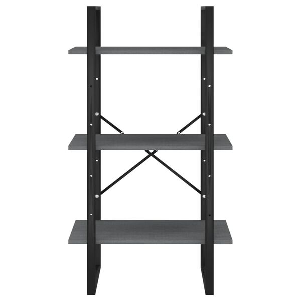 vidaXL Oppbevaringshylle 60x30x105 cm heltre furu grå