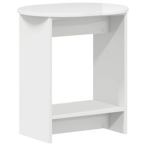 vidaXL Sidetabell H&oslash;gglans hvit 50 x 39,5 x 55 cm Konstruert tre