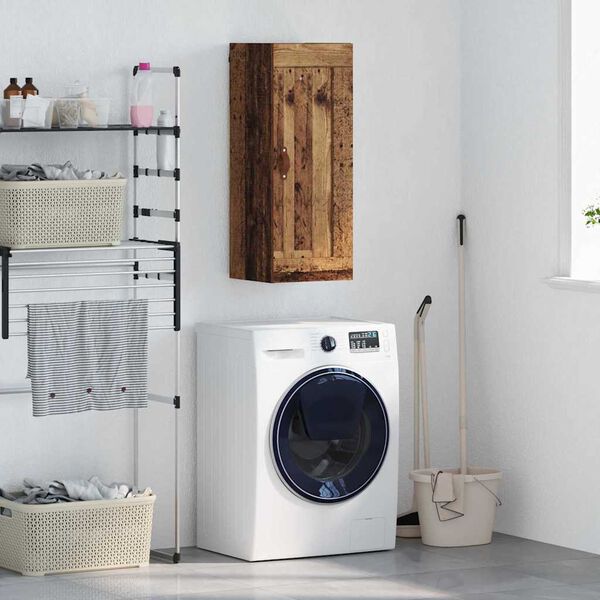 vidaXL Veggskap Gamle tre 34,5 x 34 x 90 cm Konstruert tre