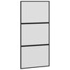vidaXL Skyved&oslash;r med monteringssett svart 102,5x205 cm herdet glass