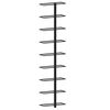 vidaXL Veggmonterte vinstativer for 18 flasker 2 stk svart jern