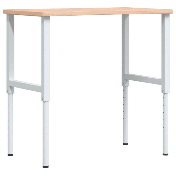 vidaXL Arbeidsbenk 100x(55-60)x(71,5-98) cm heltre b&oslash;k