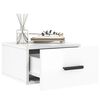 vidaXL Veggmonterte nattbord 2 stk h&oslash;yglans hvit 35x35x20 cm
