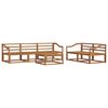 vidaXL Utend&oslash;rs sofa-sett 6 pcs Naturlig Solid akasietre