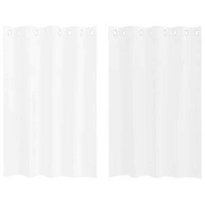 vidaXL Voile Gardin med gardiner 2 pcs Hvit 140 x 140 cm Polyester