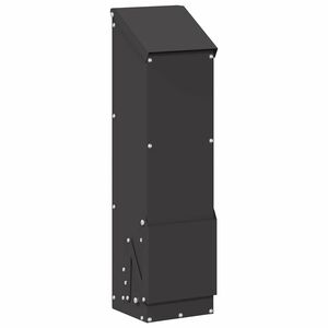 vidaXL H&oslash;nsefutteral Svart 13 x 12 x 51 cm Kaldvalsget St&aring;l