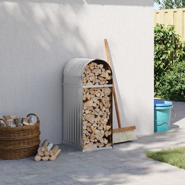 vidaXL Vedholder lysegrå 40x45x100 cm galvanisert stål