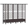 vidaXL Hevet Bed med Trellis og Tak Brun 202,5 x 40 x 127 cm PP