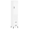 vidaXL Highboard hvit 34,5x34x180 cm konstruert tre