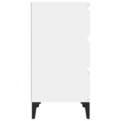 vidaXL Nattbord høyglans hvit 40x35x70 cm konstruert tre