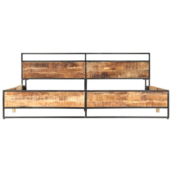 vidaXL Sengeramme grovt heltre mango 200x200 cm