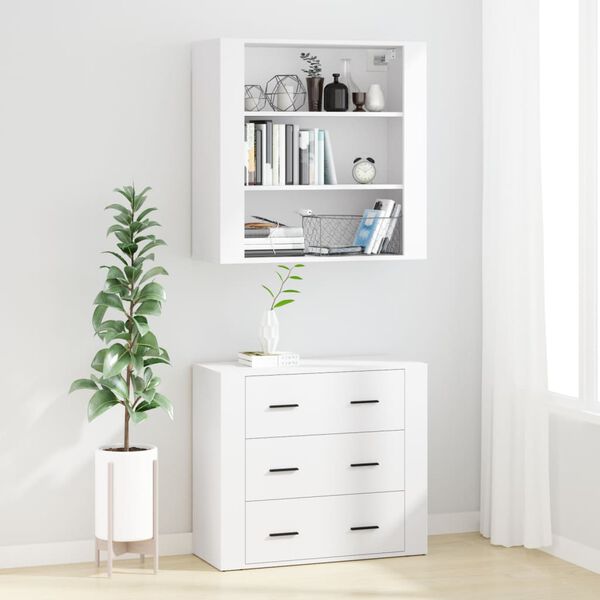 vidaXL Highboard hvit konstruert tre