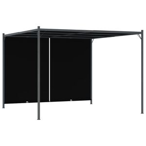 vidaXL Hagepergola med uttrekkbart tak 3x3 m antrasitt
