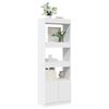 vidaXL Highboard hvit 63x33x180 cm konstruert tre