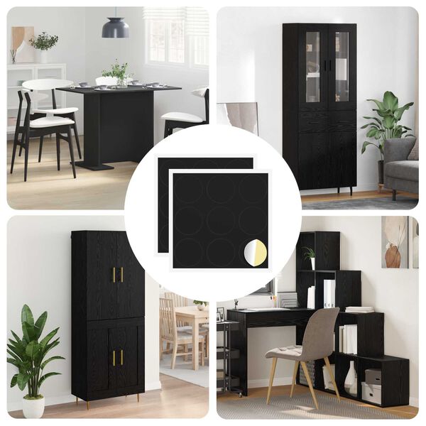 vidaXL Klebende skrue deksel 2 pcs Svart &Oslash; 20 x 0,5 mm Belagt papir