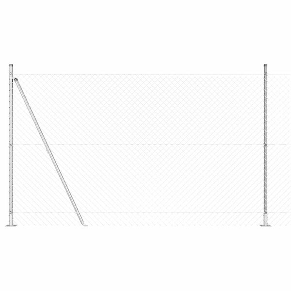 vidaXL Gjerdep&aring;le s&oslash;lv 10 x 1,6 m (40 x 40 mm mesh) St&aring;l