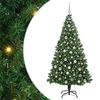 vidaXL Kunstig juletre med 300 LED gr&oslash;nn 210 cm PVC og St&aring;l og Plast