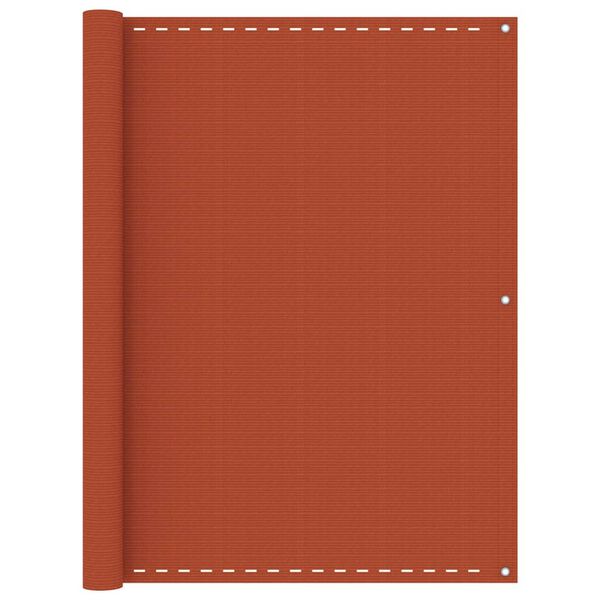 vidaXL Balkongskjerm oransje 120x600 cm HDPE