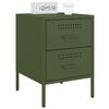 vidaXL Nattbord olivengrønn 36x39x50,5 cm stål