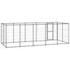 vidaXL Utendørs hundegård 12,1 m² stål