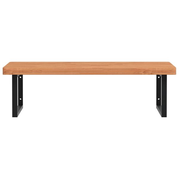 vidaXL Servanthylle veggmontert st&aring;l og heltre b&oslash;ketre