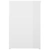 vidaXL Skobenk høyglans hvit 80x30x45 cm konstruert tre