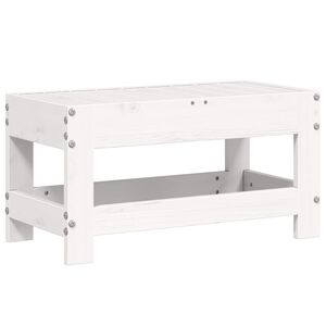 vidaXL Hagefotskammel hvit 62x30x32 cm heltre furu
